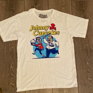 White Johnny Cupcakes Family Matters “Nerd Chase” shirt